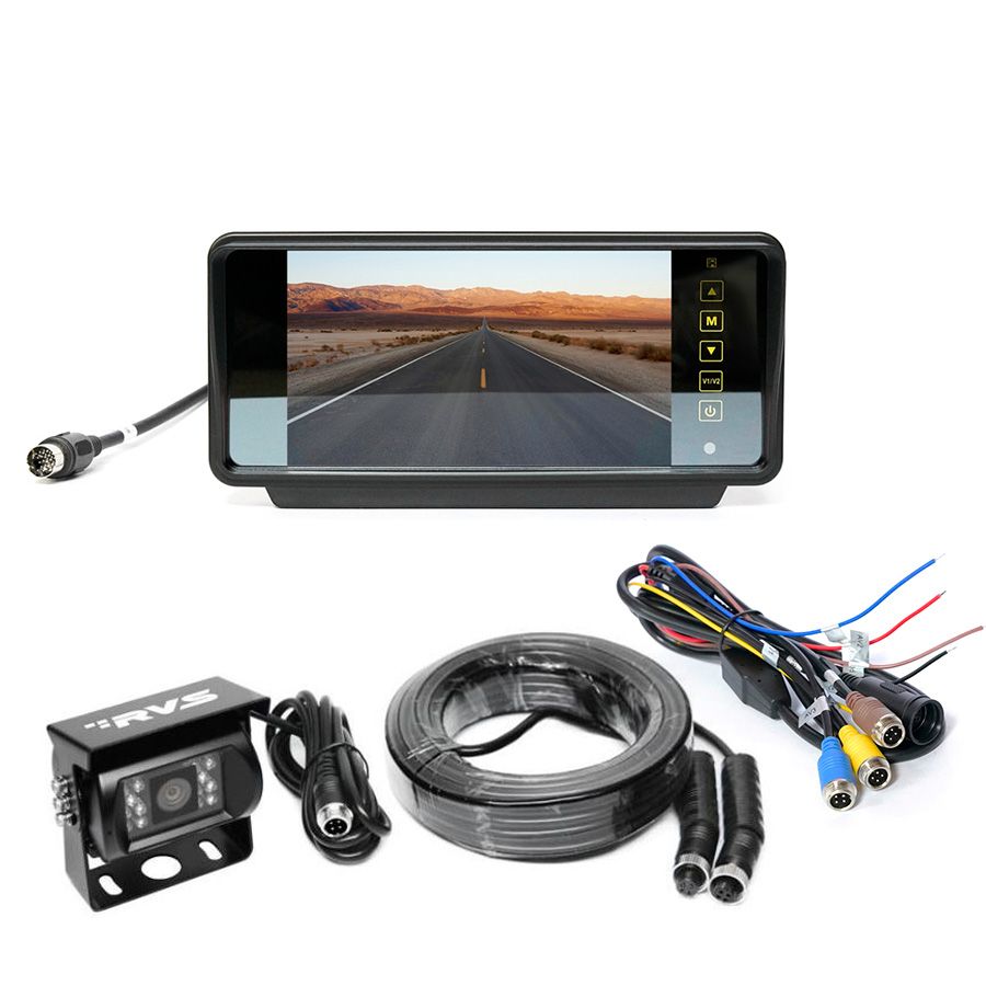 Rear View Safety FHD Flagship Backup Camera System with 7" Windshield Monitor 2