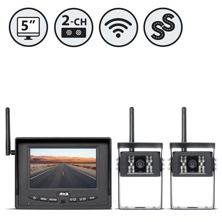 Rear View Safety Simple Sight™ Wireless Backup Camera System with 5" HD Monitor (Dual Channel) 5