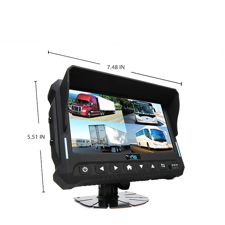Rear View Safety Wireless Backup Camera System | 7" Quad View Display with Built-in DVR 4