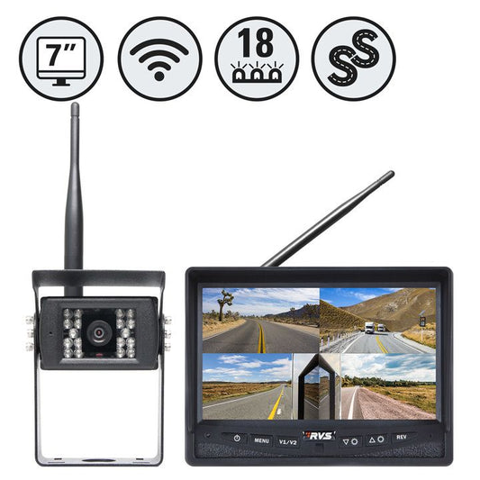 Rear View Safety SIMPLESIGHT™ WIRELESS HD 4 CAMERA SYSTEM | 7" QUAD-view Monitor