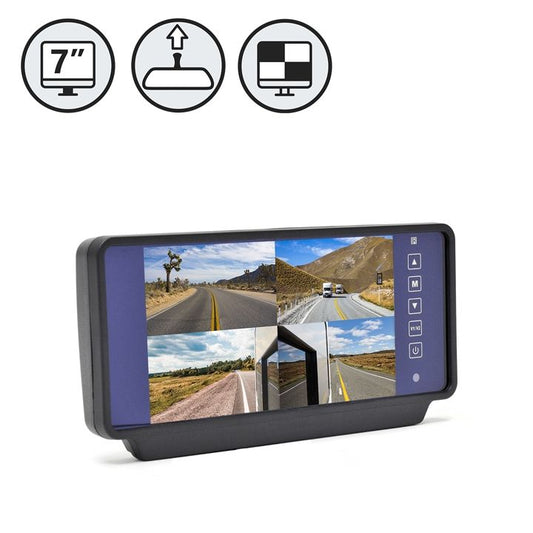 Rear View Safety 7" Quad View Replacement Mirror Monitor