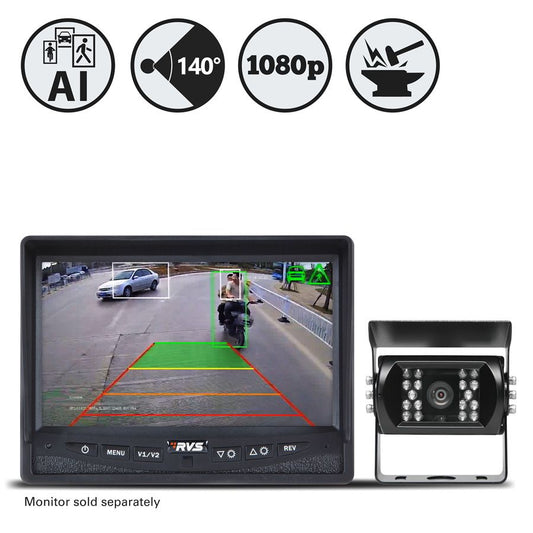 Rear View Safety 1080p Wide Angle Advanced AI Camera with 18 Infrared Illuminators