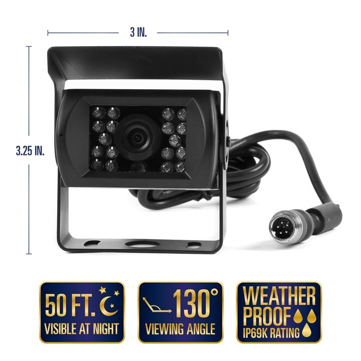 Rear View Safety Backup Camera System with Trailer Tow Quick Connect Kit 5