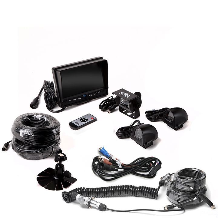 Rear View Safety Backup Camera System with Side Cameras and Quick Connect Kit 2