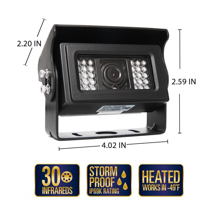 Rear View Safety 120° Heated Backup Camera with 30 Infrared illuminators 2