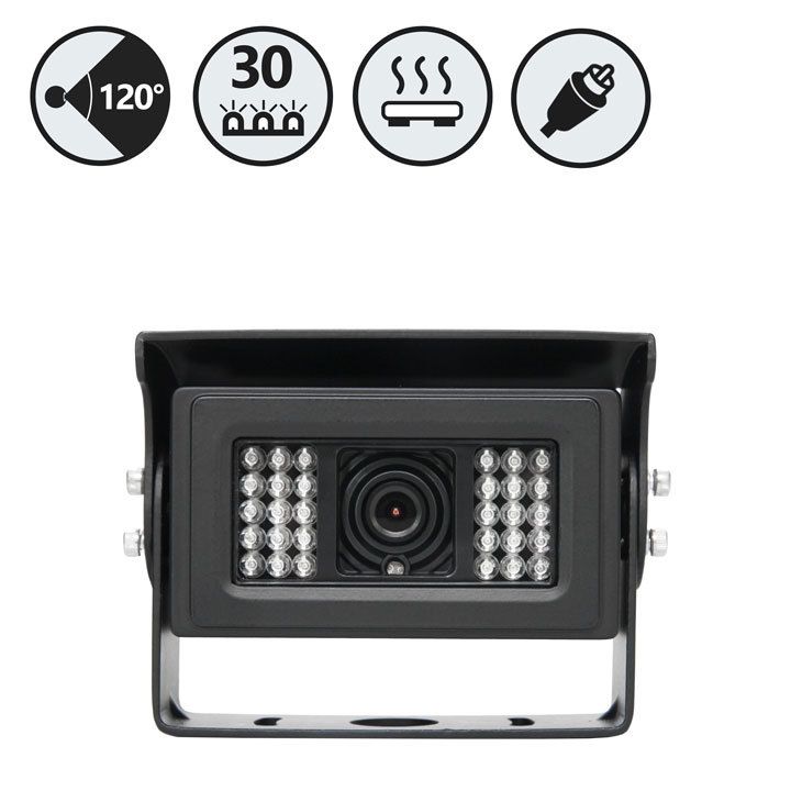 Rear View Safety 120° Heated Backup Camera with 30 Infrared illuminators