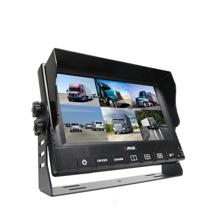 Rear View Safety 9" LED 6 Channel Split Screen Monitor with Built-in DVR 2