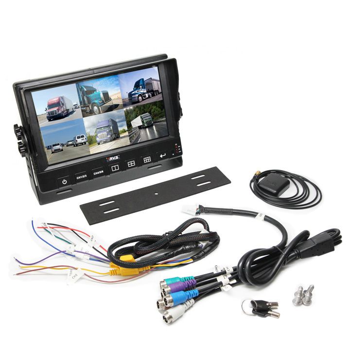 Rear View Safety 9" LED 6 Channel Split Screen Monitor with Built-in DVR 3