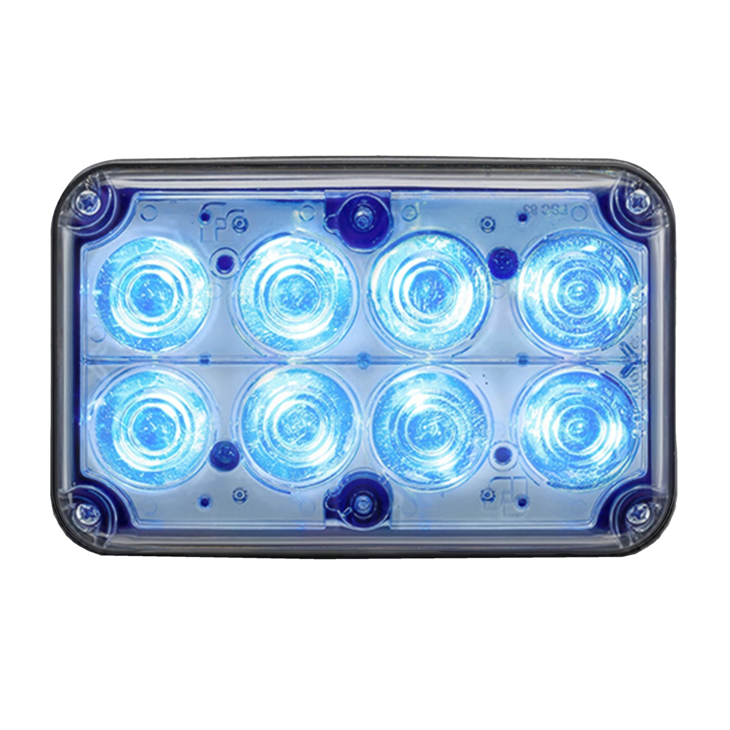 Federal Signal Traffic Clearing light 6X4 Red/Blue Pair