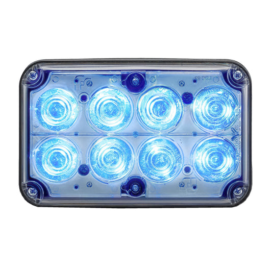 Federal Signal Traffic Clearing light 6X4 Red/Blue Pair