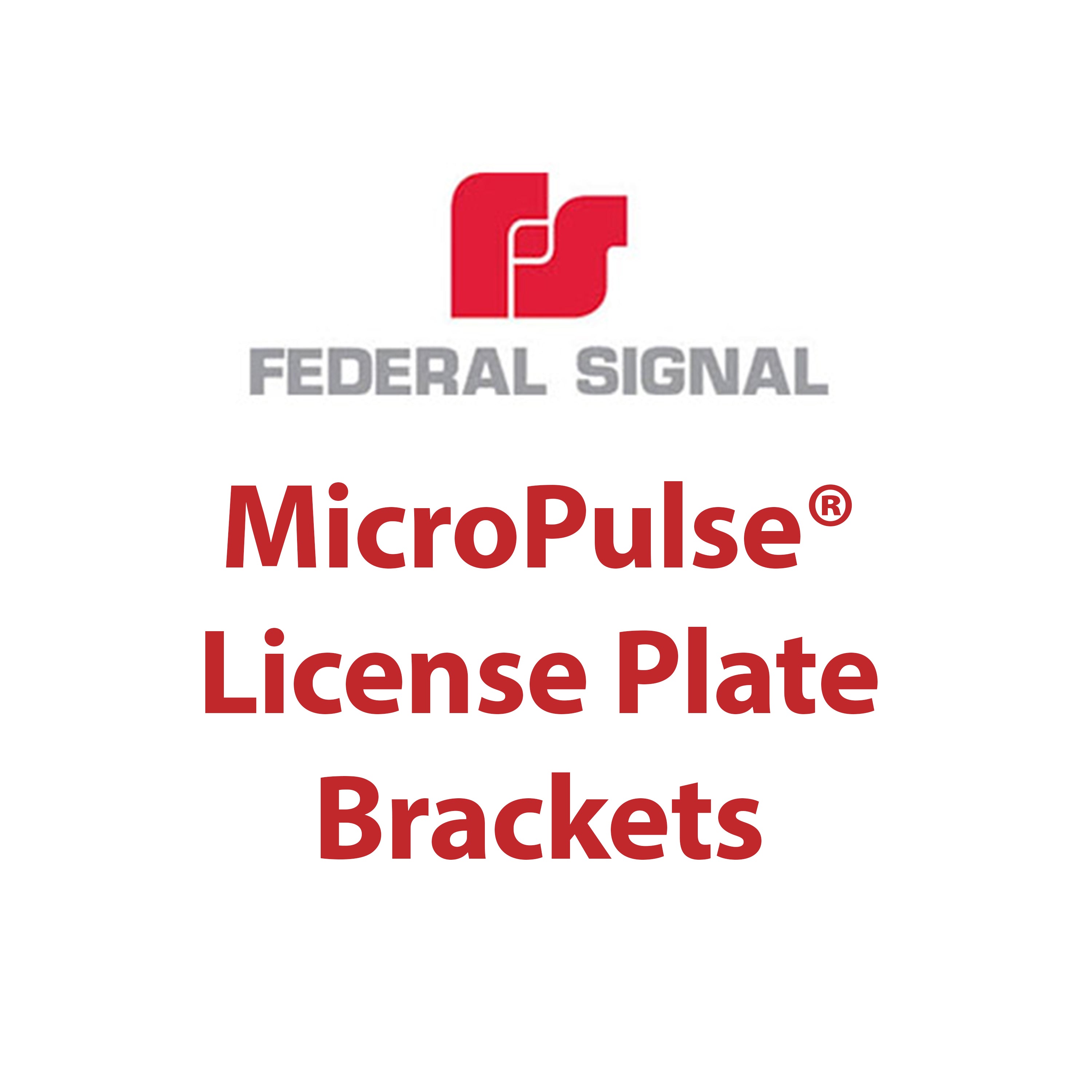 Federal Signal MicroPulse® License Plate Brackets – K&K Emergency Systems