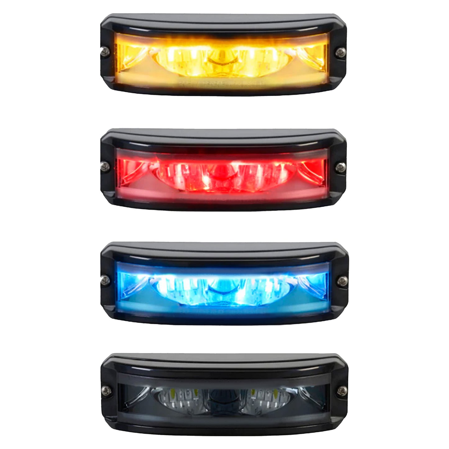 Federal Signal MicroPulse Wide Angle-Red/Blue/White, Smoked lens