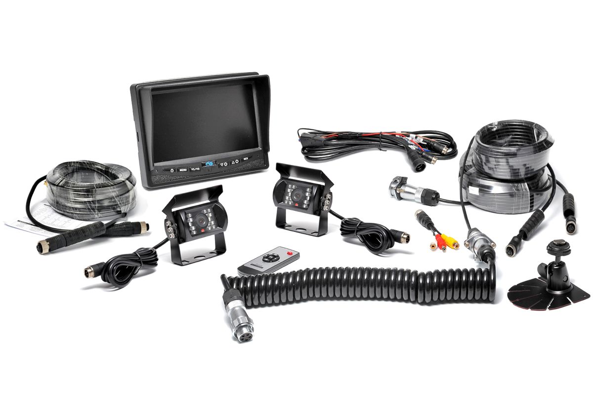 Rear View Safety Backup Camera System | Two Camera Setup with Trailer Tow Quick Connect Kit 2
