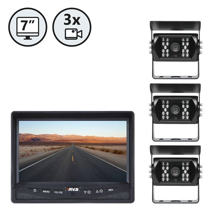 Rear View Safety Backup Camera System | Three Camera Setup