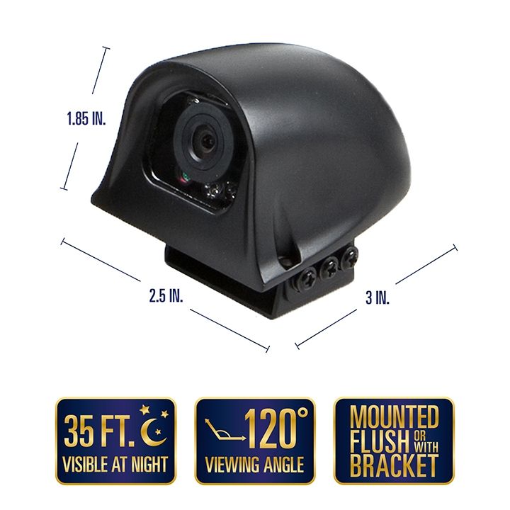Rear View Safety Backup Camera System with Side Cameras and Quick Connect Kit 5