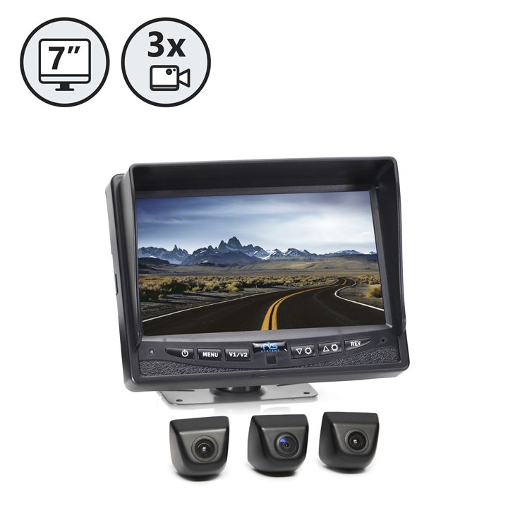 Rear View Safety Backup Camera System | Three Camera Setup with MV1 Cameras
