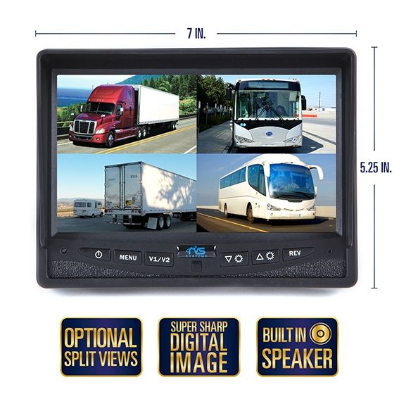 Rear View Safety FHD Backup Camera System with Quad View Monitor 3