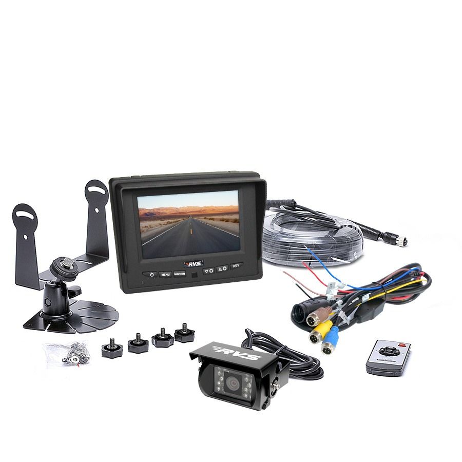 Rear View Safety FHD Backup Camera System with 3-Channel 5" LCD Monitor (With Power Harness) 2