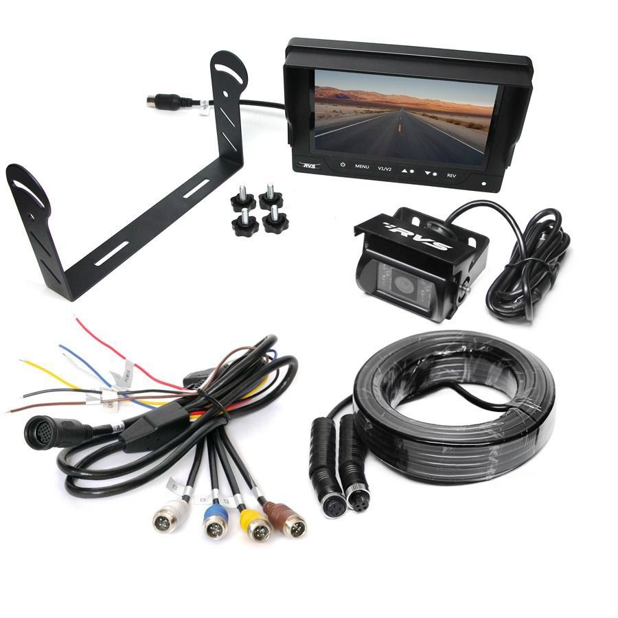 Rear View Safety FHD Waterproof Backup Camera System with 7" Quad View Monitor 2
