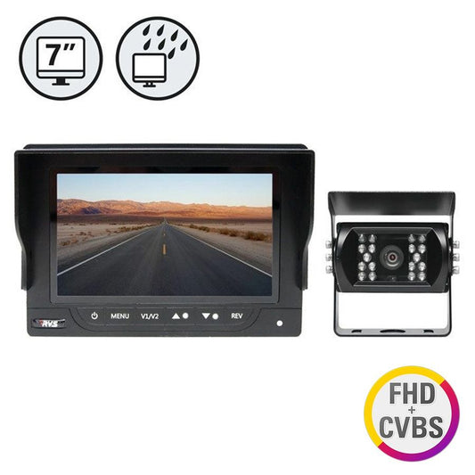 Rear View Safety FHD Waterproof Backup Camera System with 7" Monitor