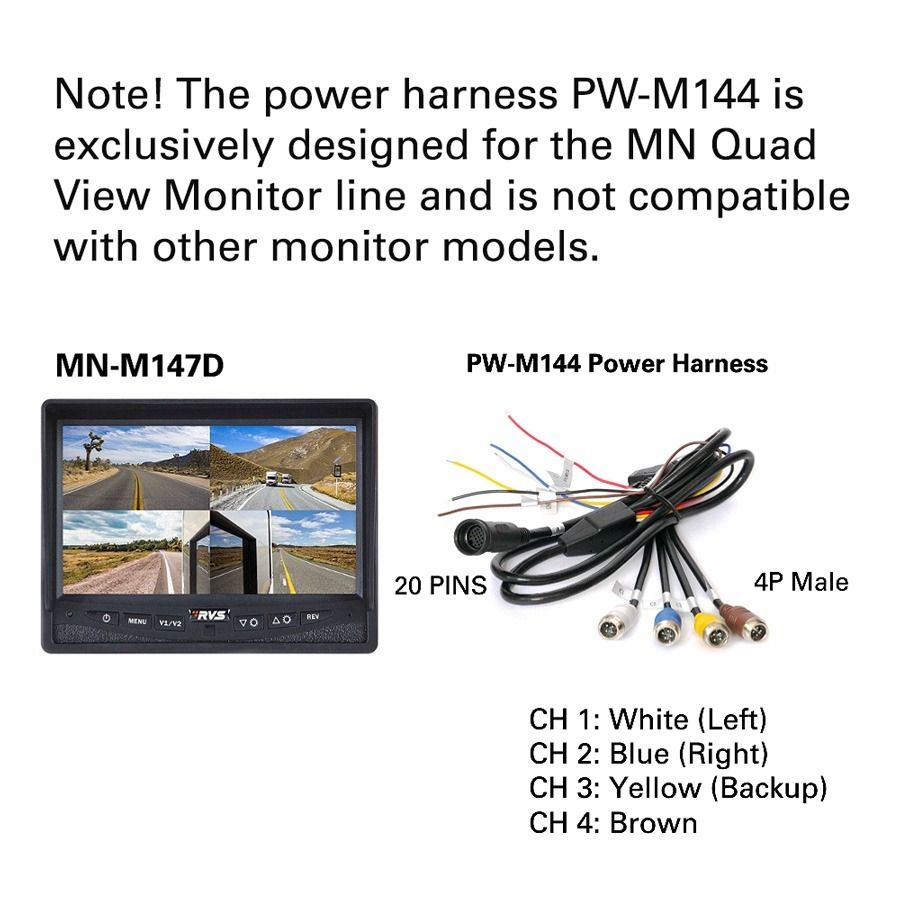 Rear View Safety FHD 7" Monitors 12