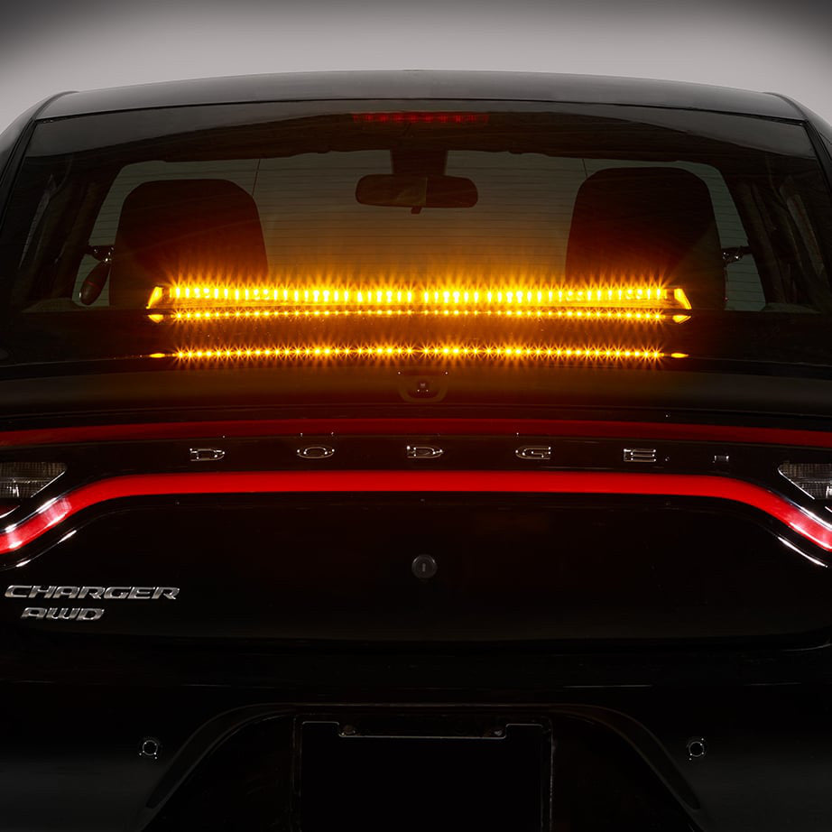 Federal Signal SpectraLux ILS Low-Profile Rear Deck (SIFMJR) on a Dodge Charger