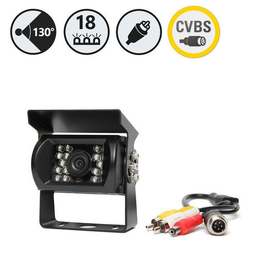 Rear View Safety 130° Backup Camera with 18 Infrared Illuminators (RCA Connectors)